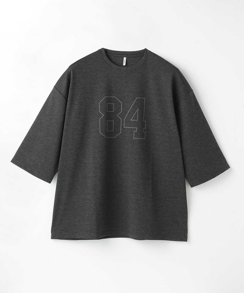 ポンチ7分袖ナンバリングTシャツ