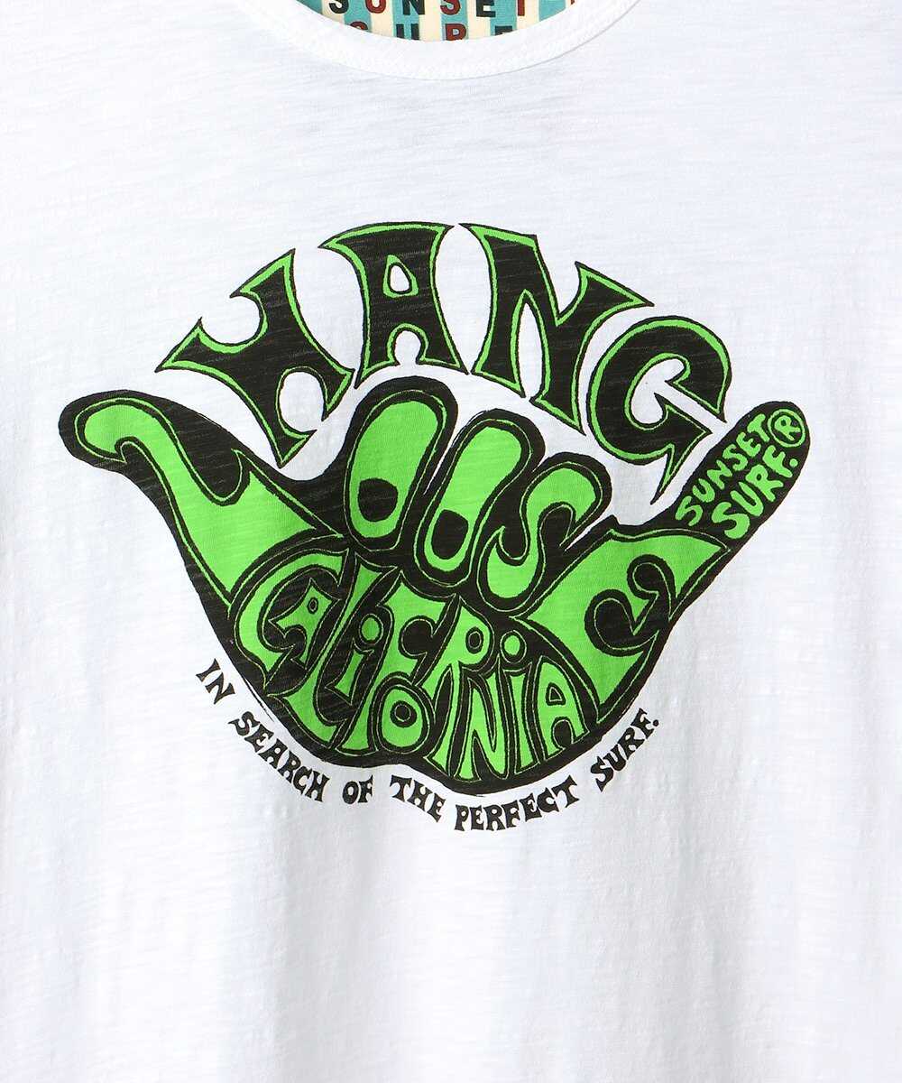 サンセットサーフ HANG LOOSE プリントTシャツ