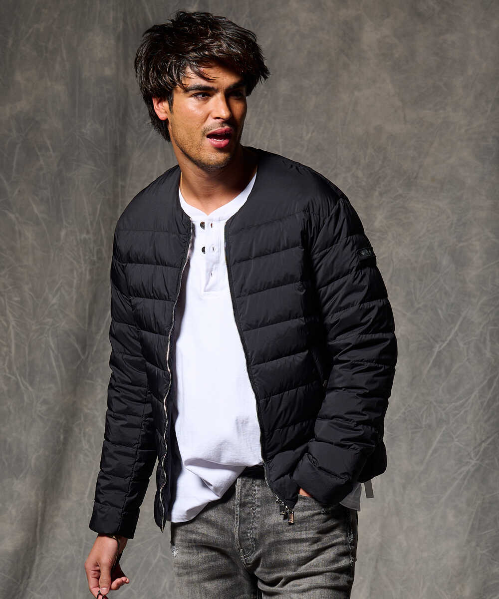 ERGICO / エルジーコ ノーカラーライトダウンジャケット