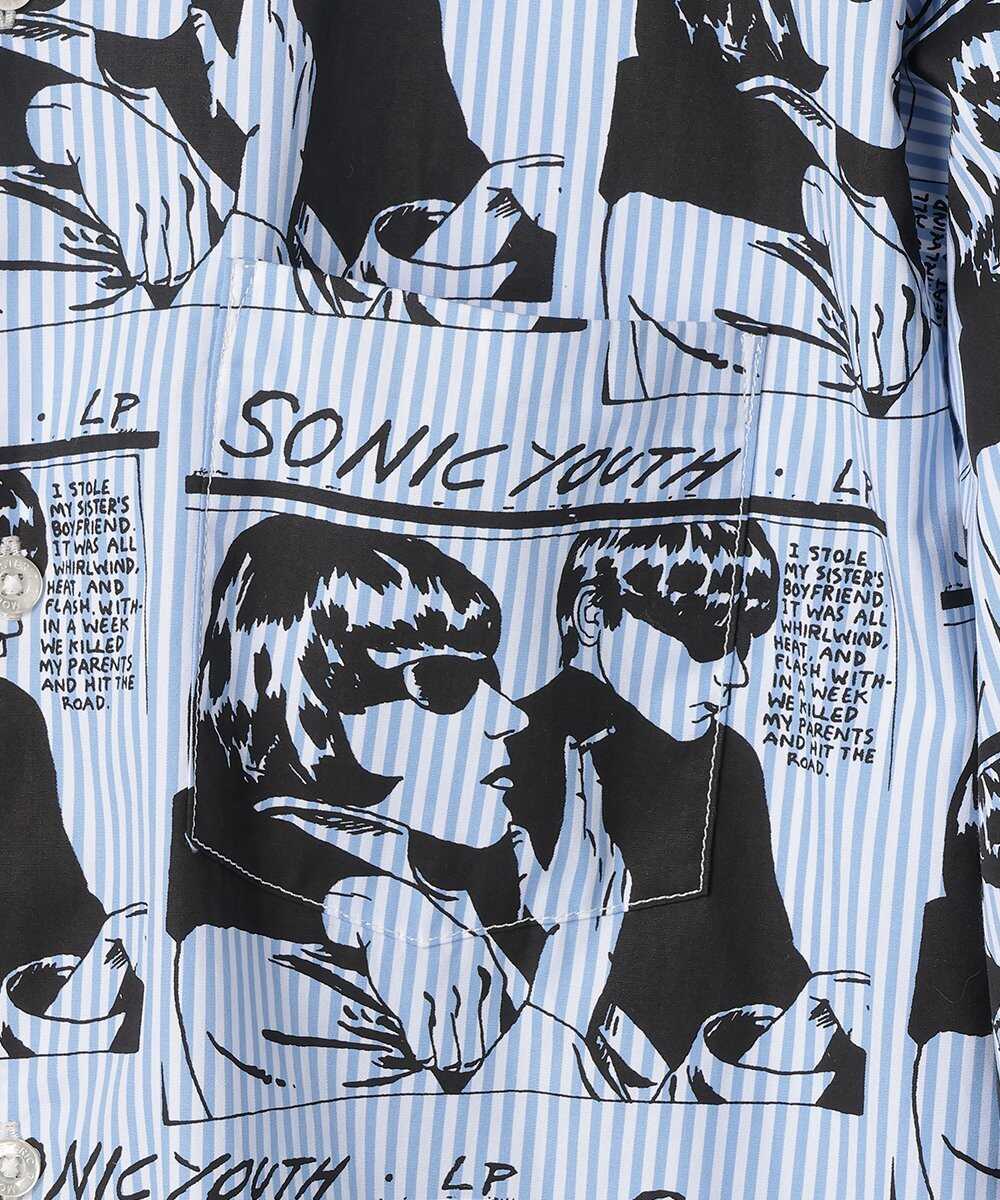 SONIC YOUTH / ソニック ユース グースクラッチ柄 レギュラーカラーシャツ