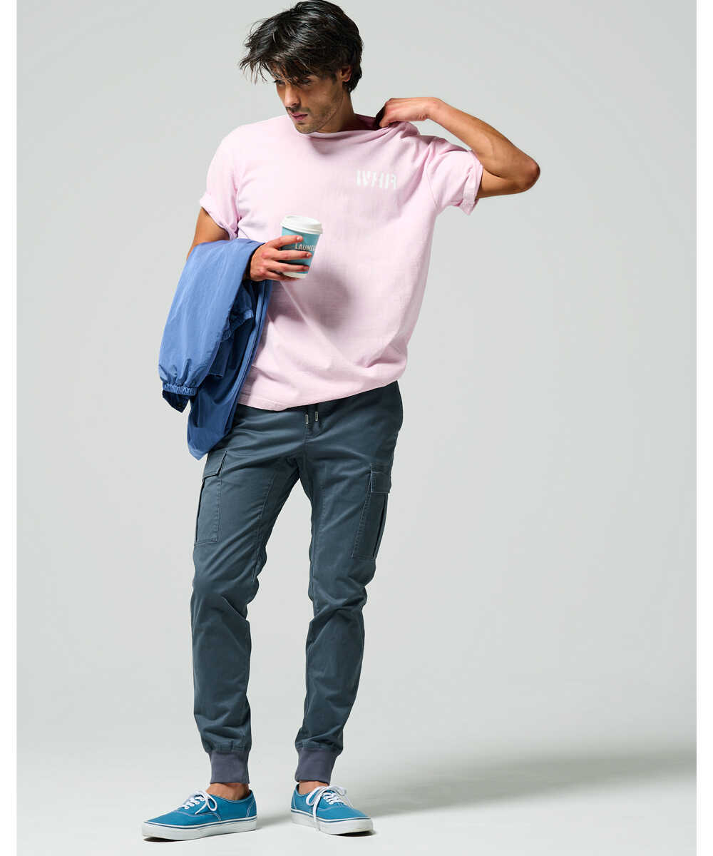 限定 イージーカーゴ チノパン風 裾リブパンツ