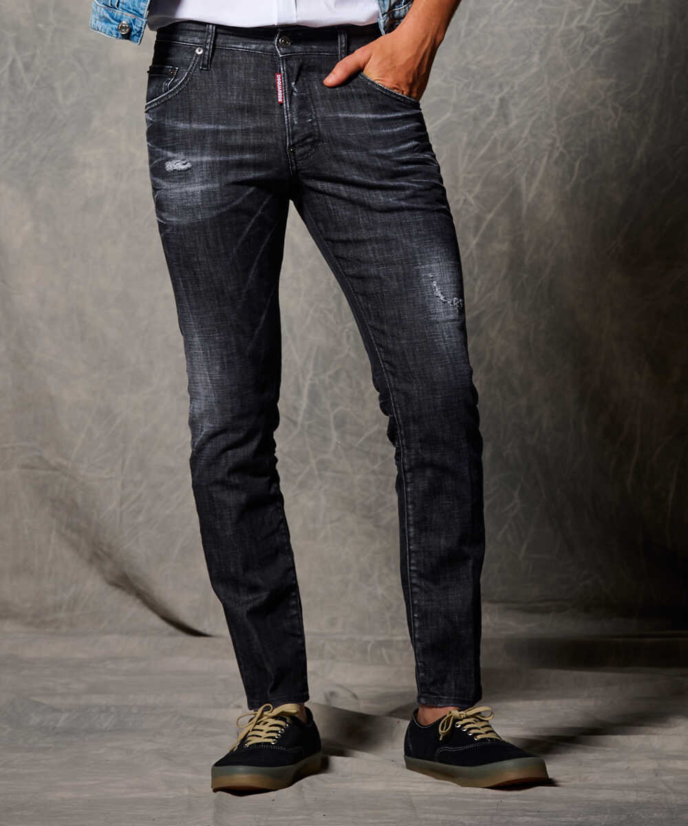 ブラックイージーウォッシュ スケーター デニムパンツ