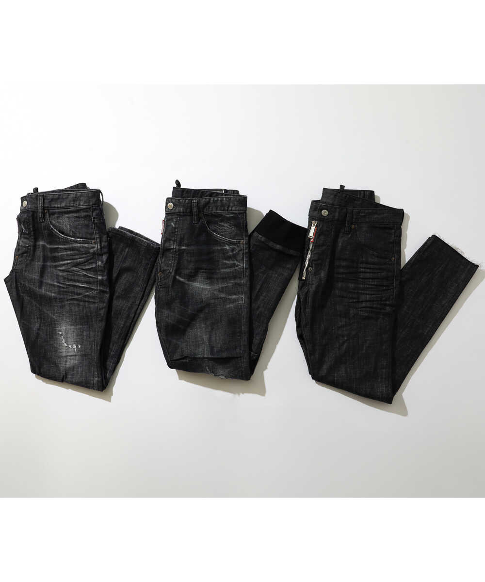 ブラックイージーウォッシュ スケーター デニムパンツ