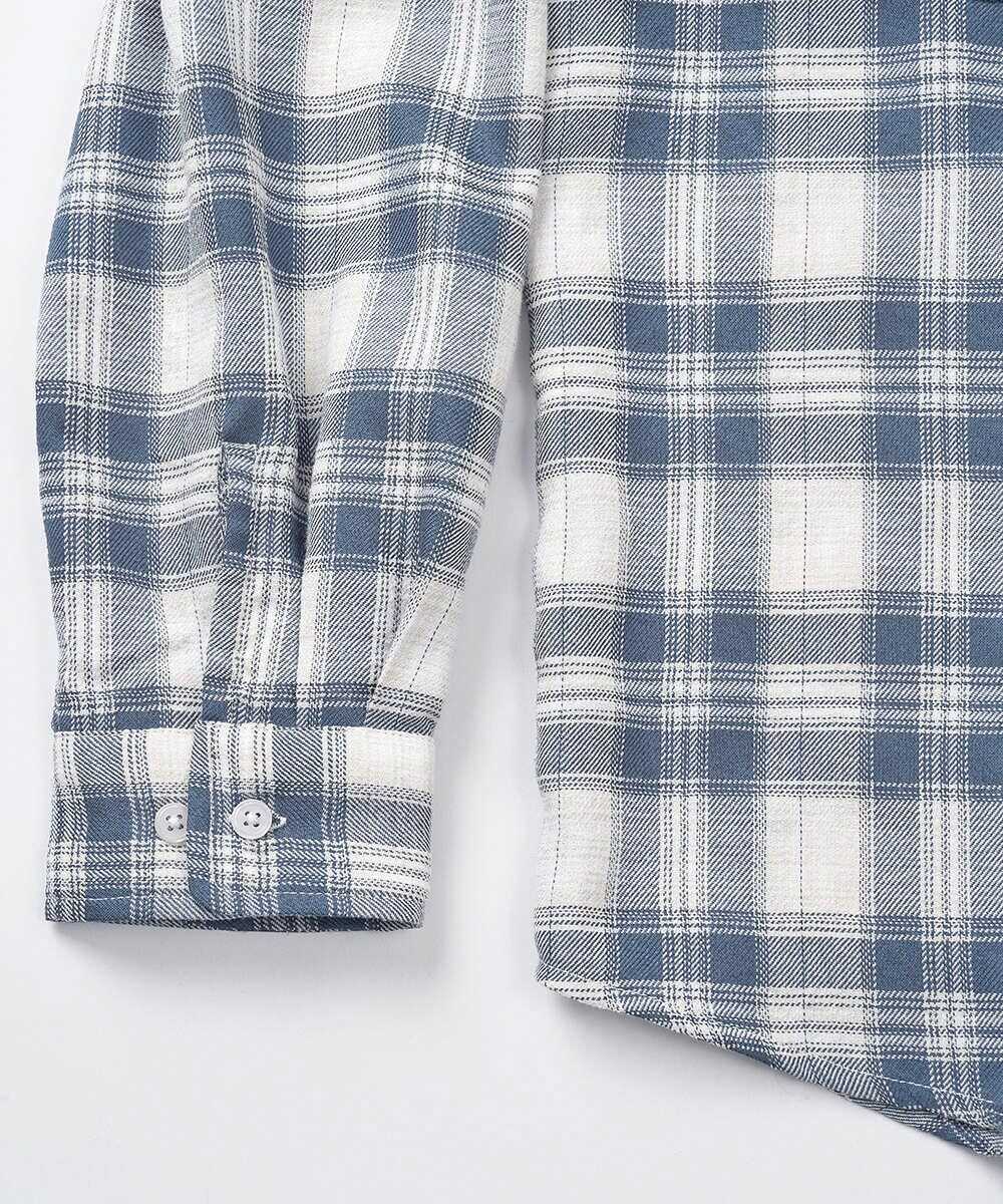 限定 ダブルポケット チェックシャツ