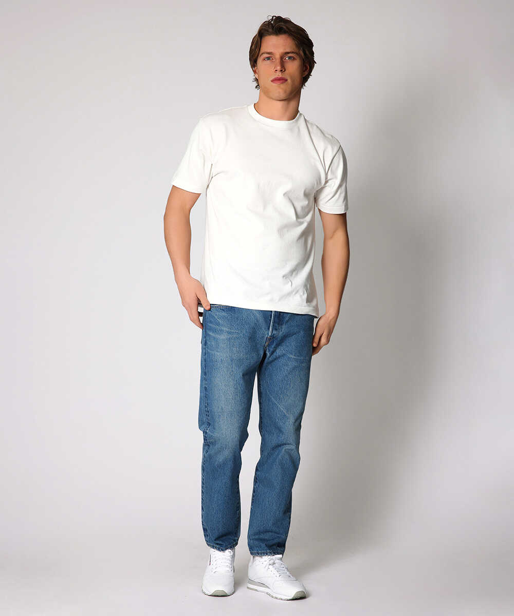 1P Hanes T-SHIRTS SHIRO/シロ クルーネックTシャツ