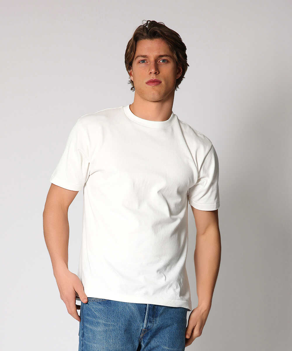 1P Hanes T-SHIRTS SHIRO/シロ クルーネックTシャツ