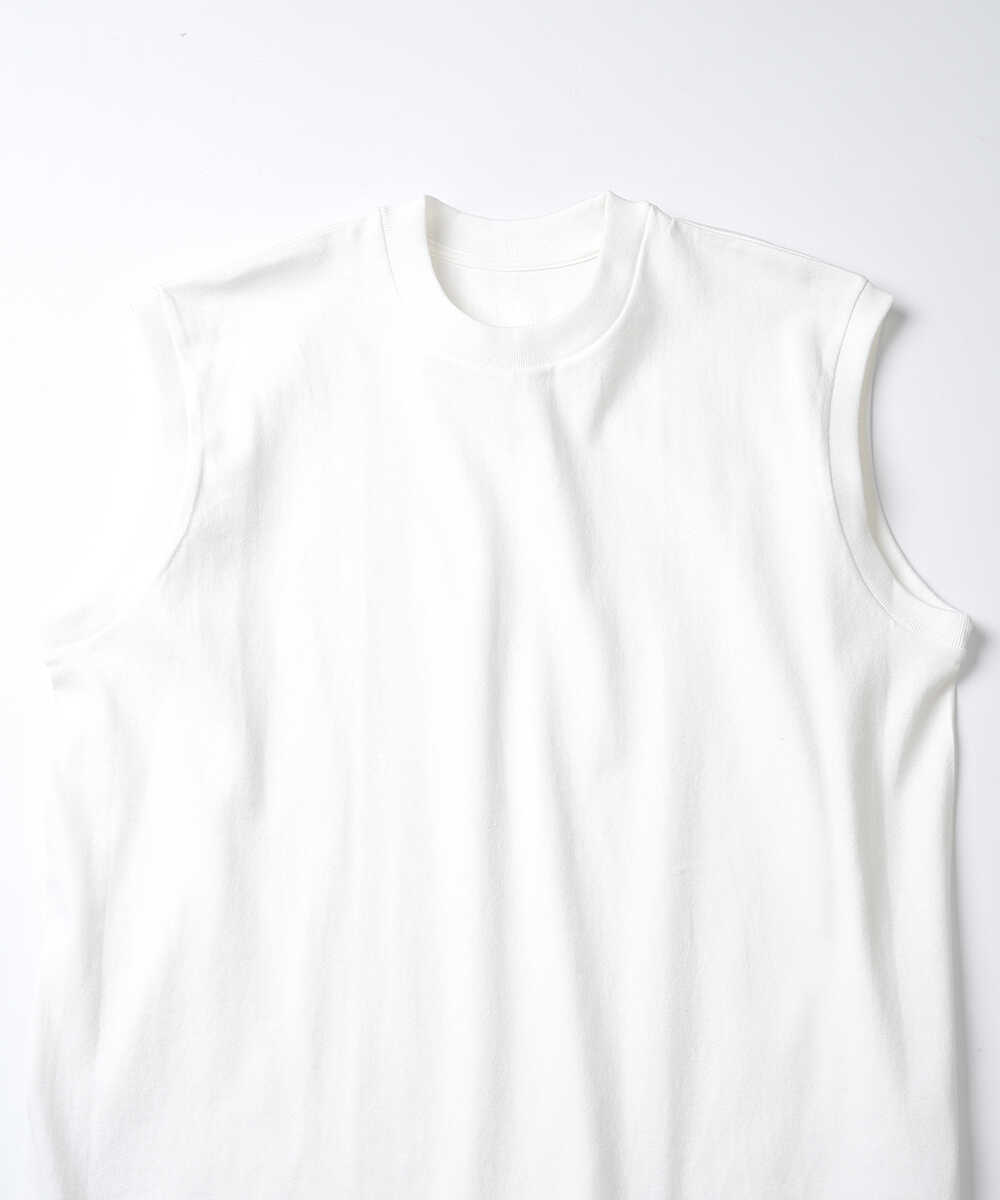 1P Hanes T-SHIRTS SHIRO/シロ ノースリーブTシャツ