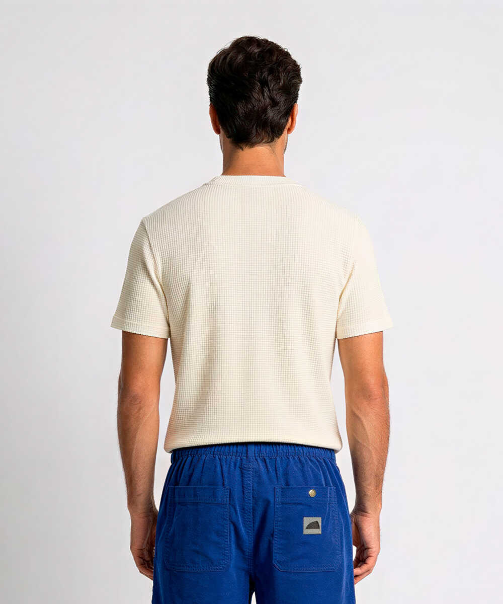 別注限定 水陸両用 ワッフルヘンリーTシャツ