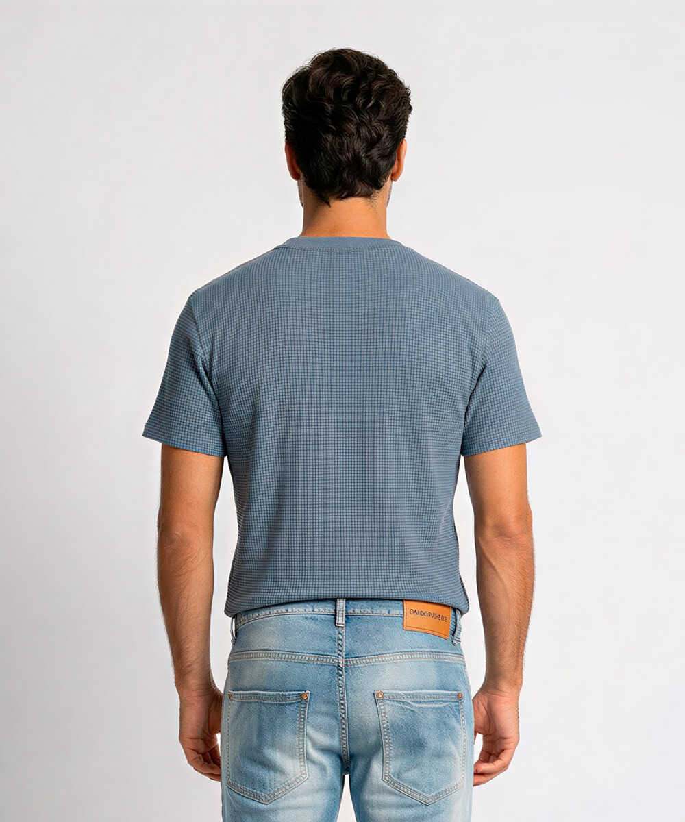 別注限定 水陸両用 ワッフルヘンリーTシャツ