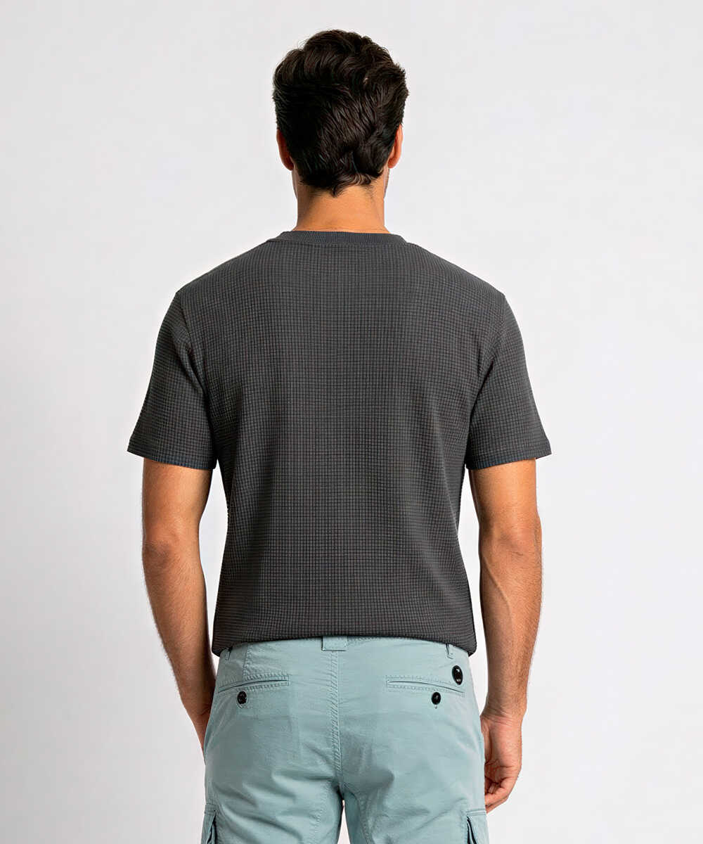 別注限定 水陸両用 ワッフルヘンリーTシャツ