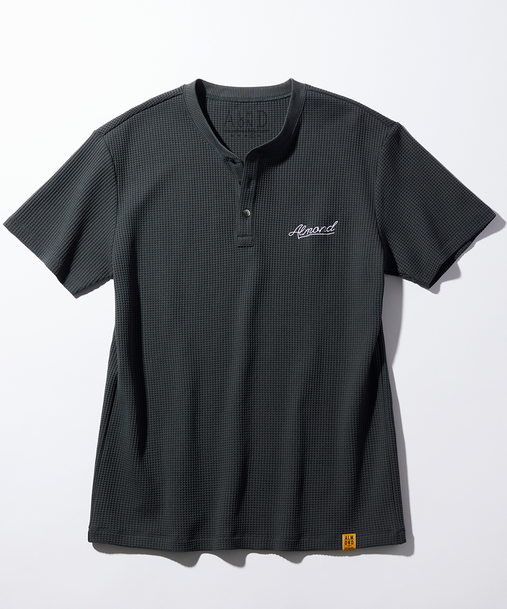 別注限定 水陸両用 ワッフルヘンリーTシャツ