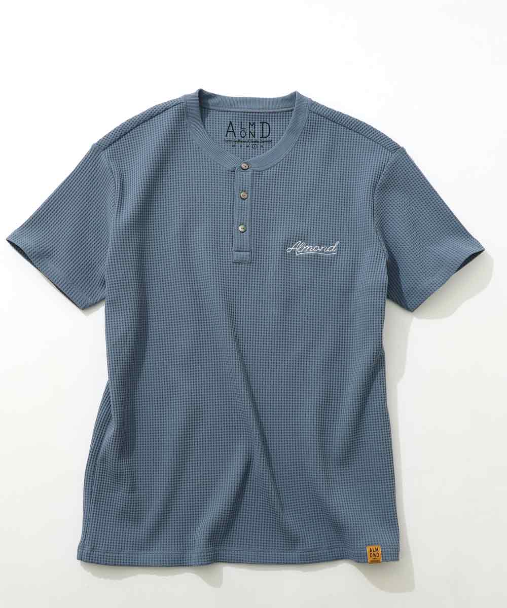 別注限定 水陸両用 ワッフルヘンリーTシャツ