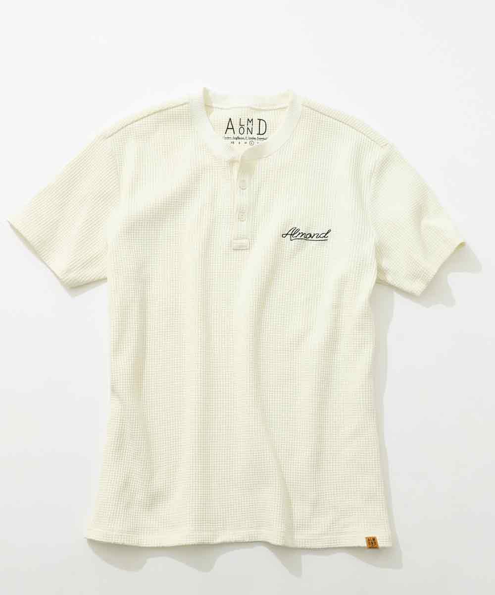 別注限定 水陸両用 ワッフルヘンリーTシャツ