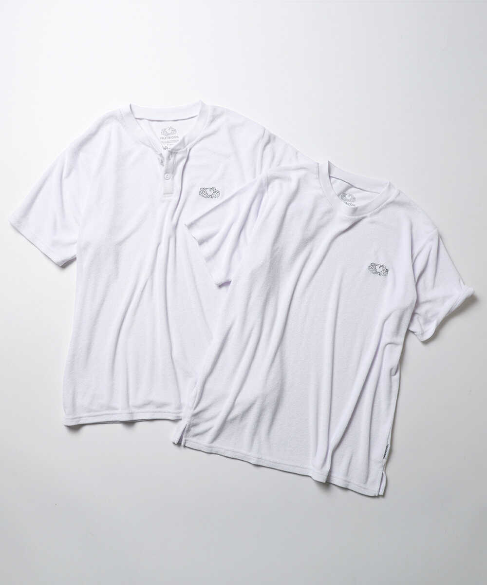 限定 フルーツオブザルーム コラボパイル クルーネック×ヘンリーネック パックTシャツ