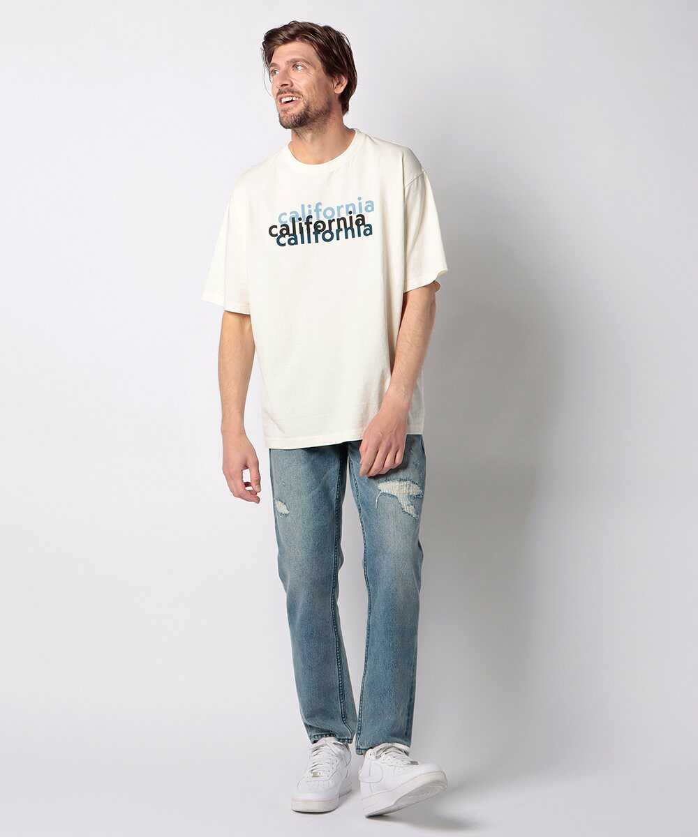 カリフォルニア プリント コットンTシャツ
