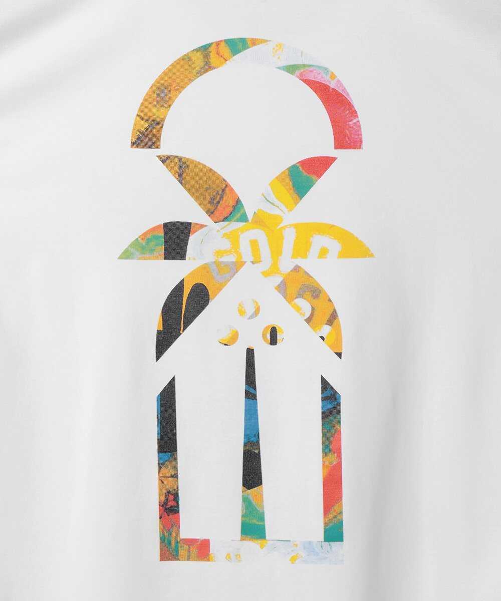 バックプリント パームプリント Tシャツ