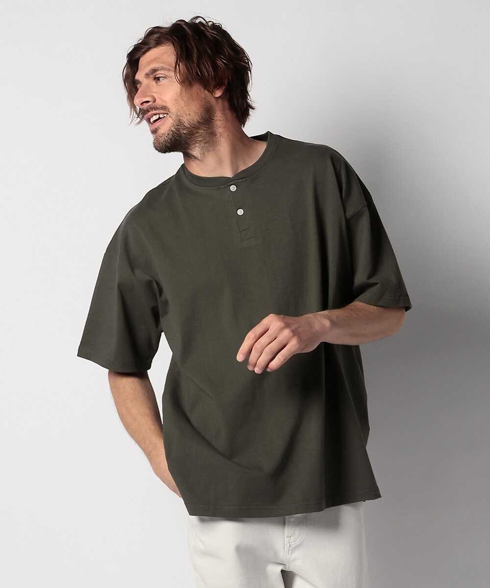 ヘビーウェイト ヘンリーネックTシャツ