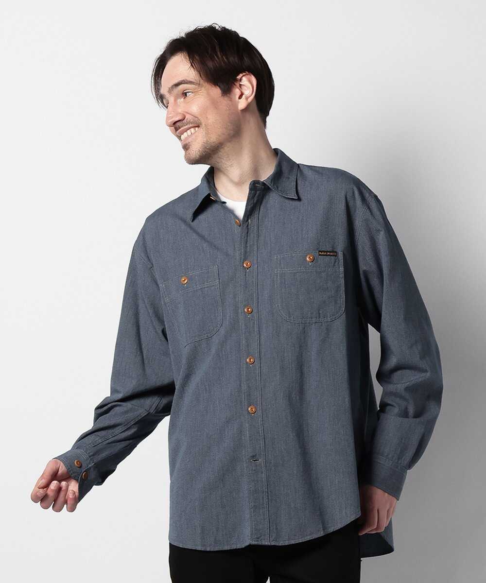 Julian Chambray Worker Shirt Indigo/シャンブレーワーカーシャツ