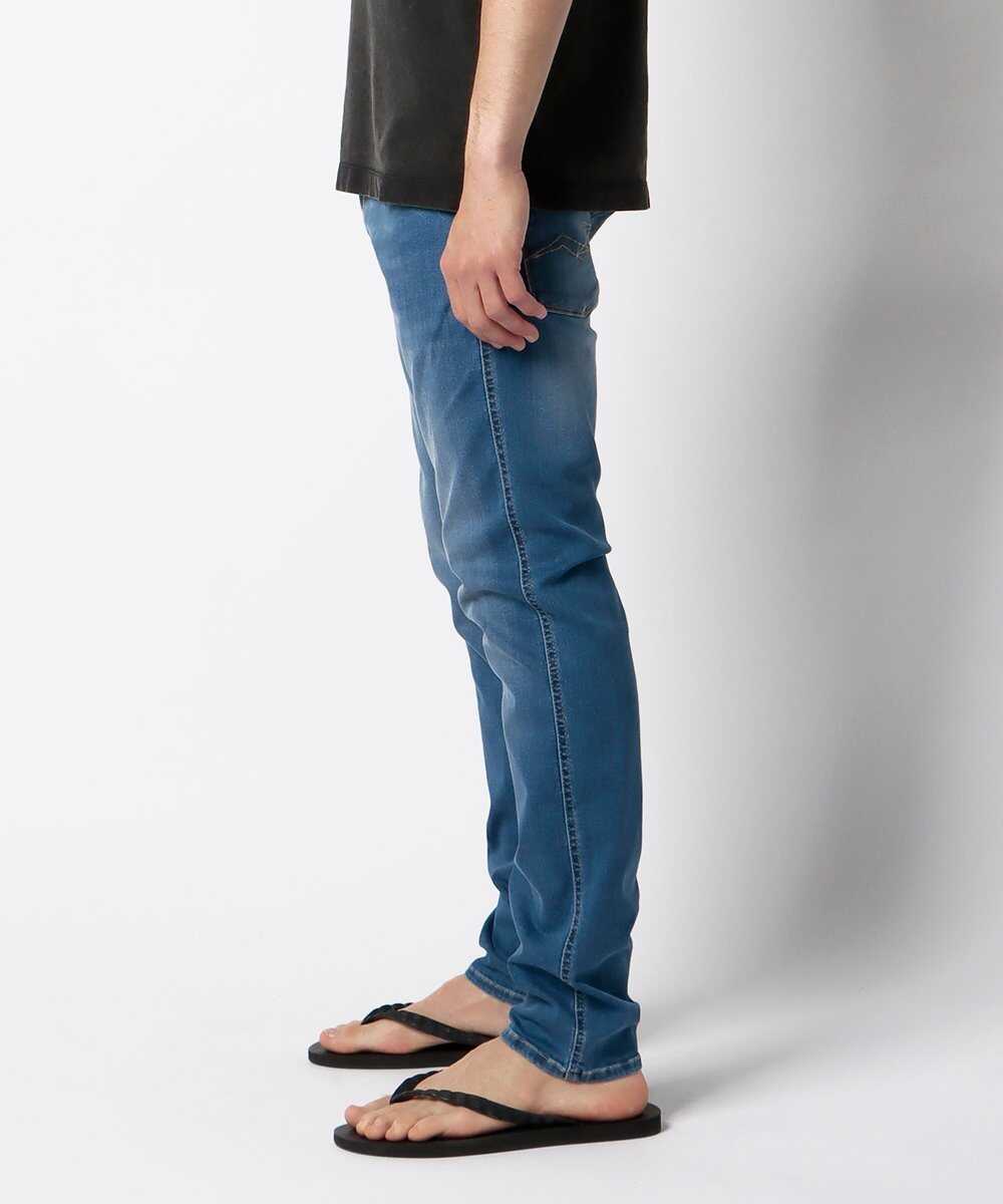 スリムフィット ANBASS インディゴ パワーストレッチ デニムパンツ