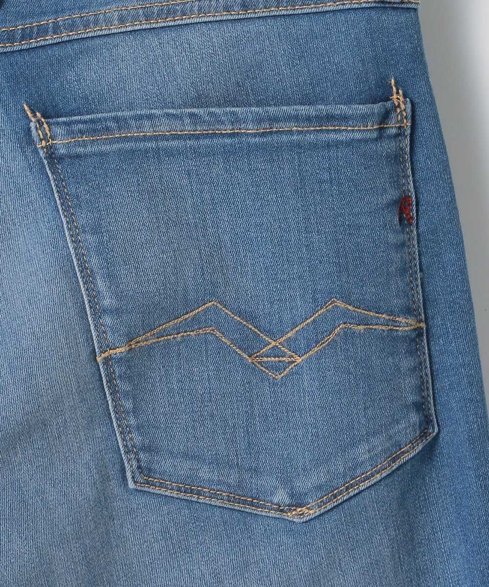 スリムフィット ANBASS インディゴ パワーストレッチ デニムパンツ