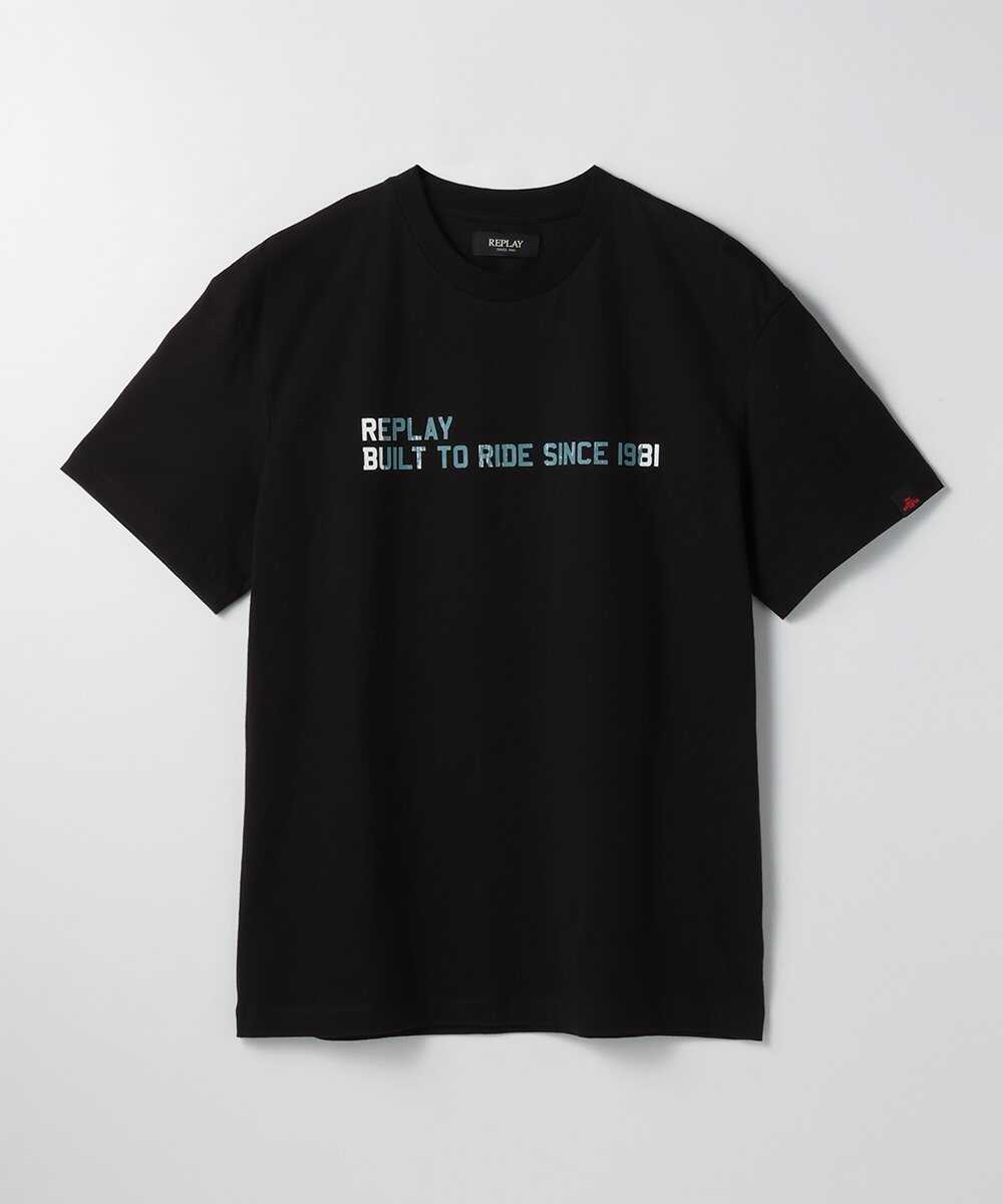 リラックスフィット ベーシックジャージー コットンプリントTシャツ