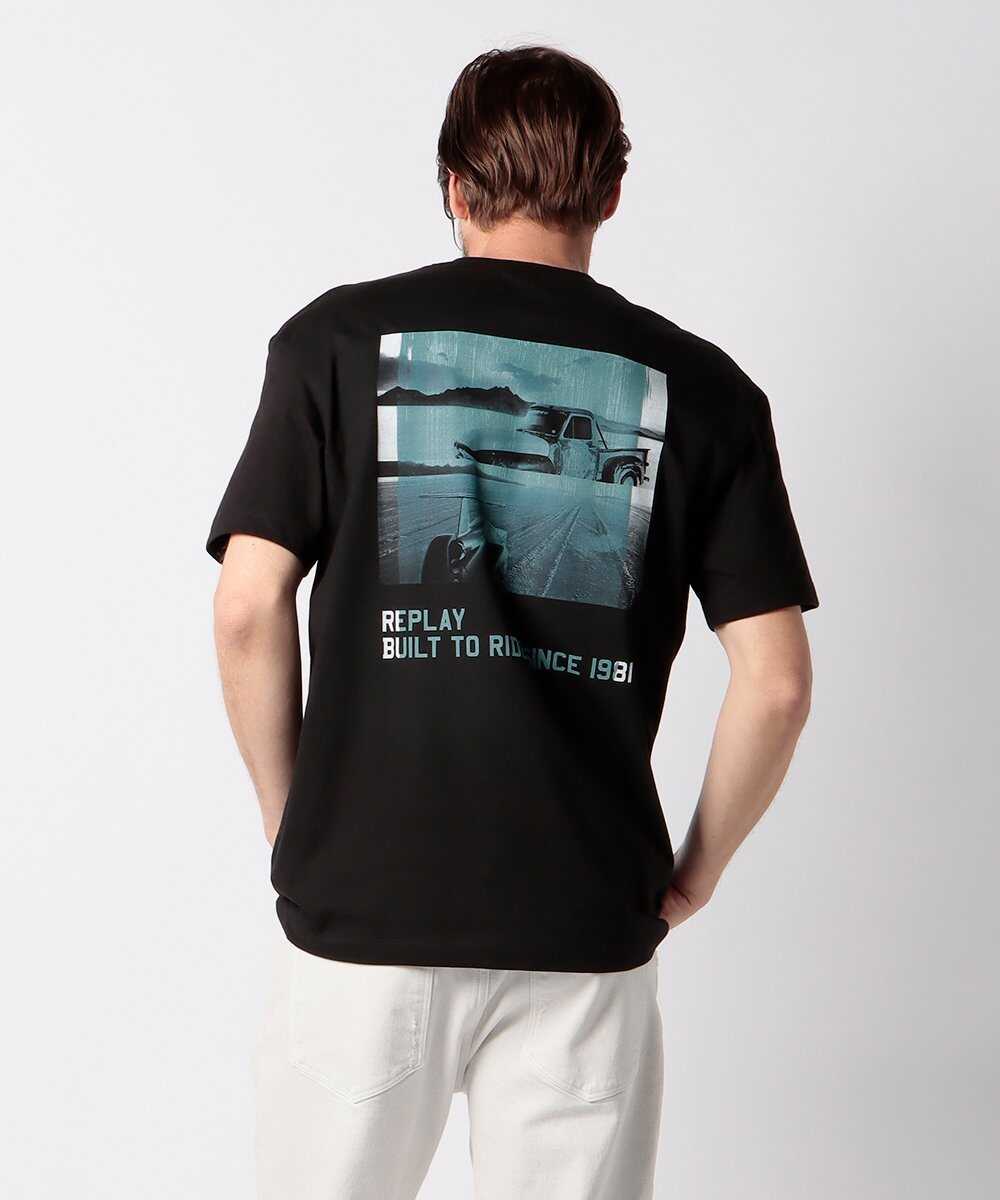 リラックスフィット ベーシックジャージー コットンプリントTシャツ