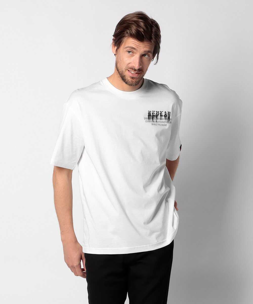 オーバーフィット ベーシックジャージー コットンプリントTシャツ