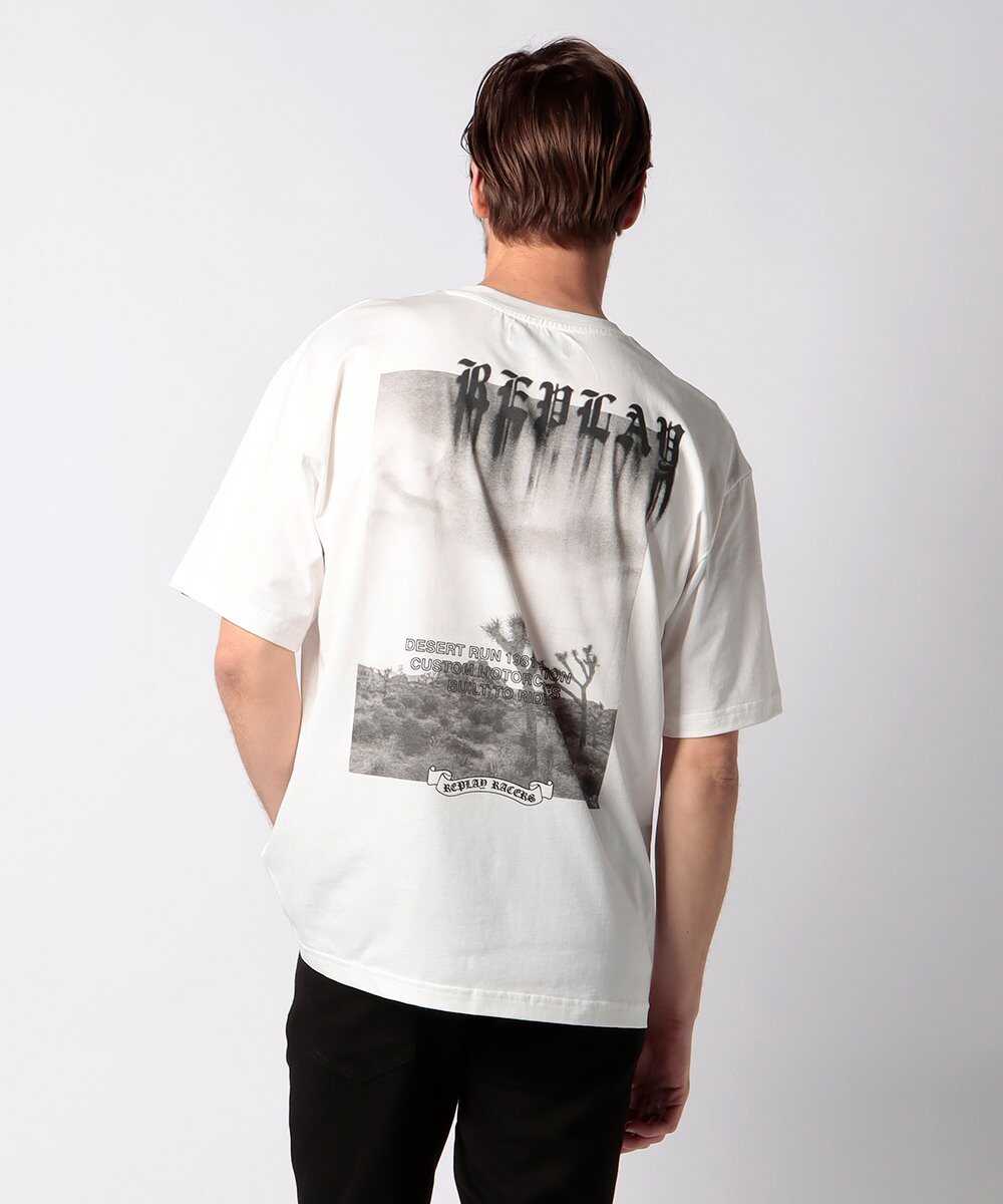 オーバーフィット ベーシックジャージー コットンプリントTシャツ