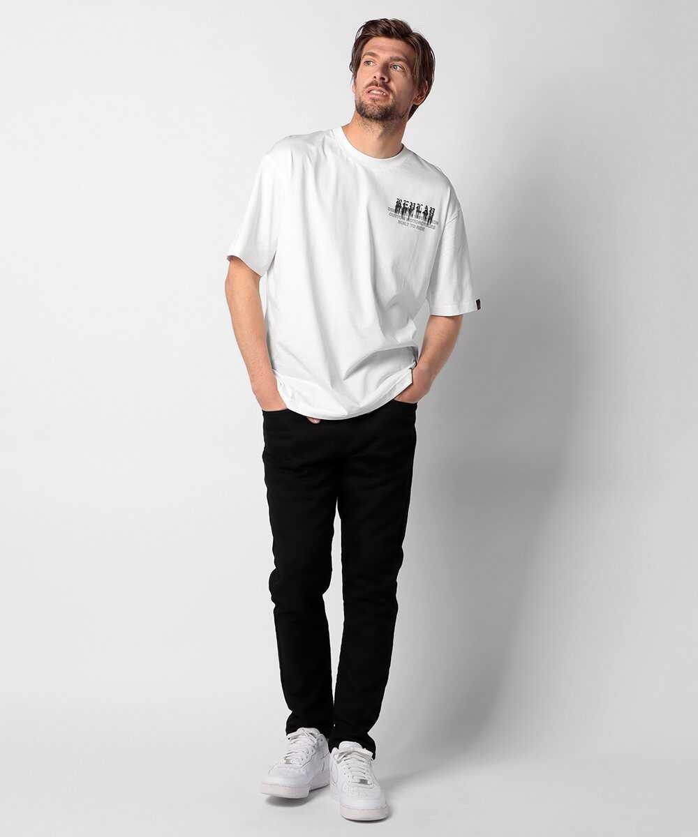 オーバーフィット ベーシックジャージー コットンプリントTシャツ