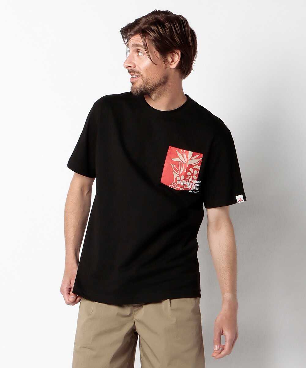 コットンジャージー ポケットプリントTシャツ