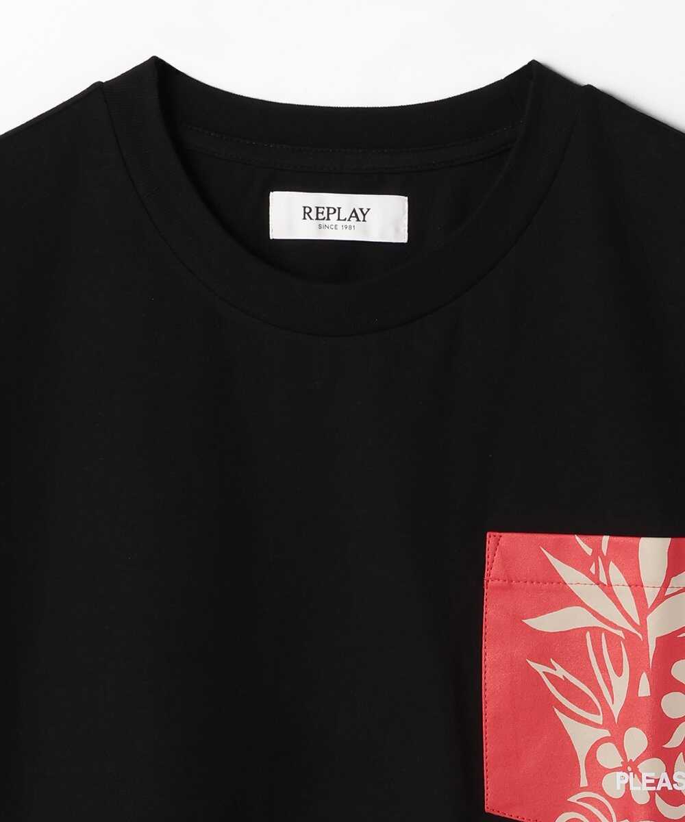 コットンジャージー ポケットプリントTシャツ