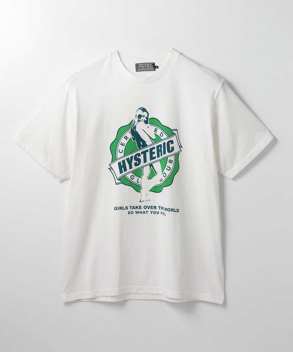 GIRLS TAKE OVER グラフィックプリントTシャツ