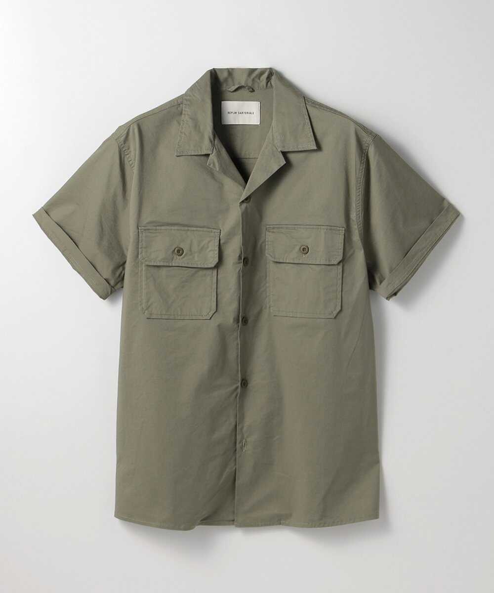 ストレッチコットン ツイルボーリングシャツ