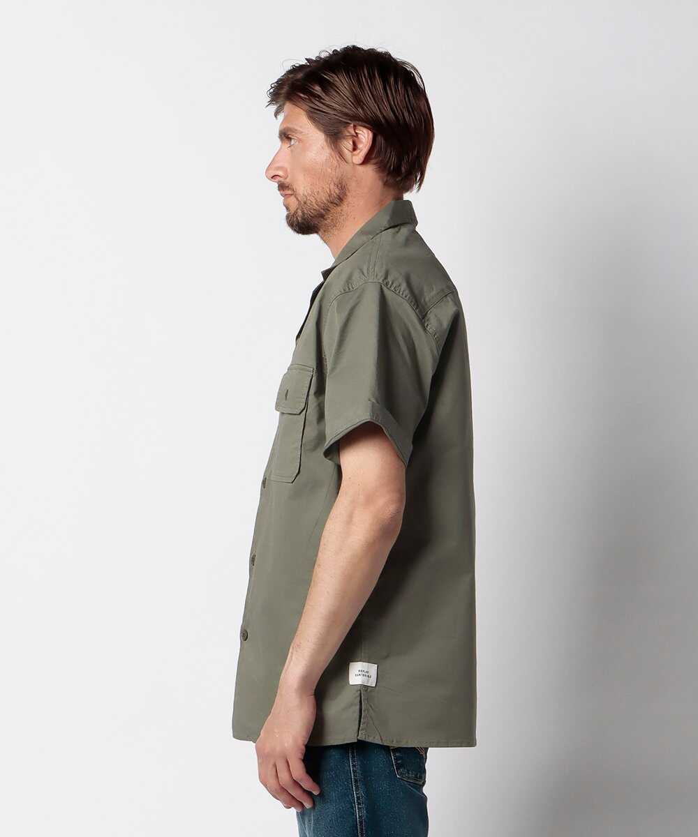 ストレッチコットン ツイルボーリングシャツ