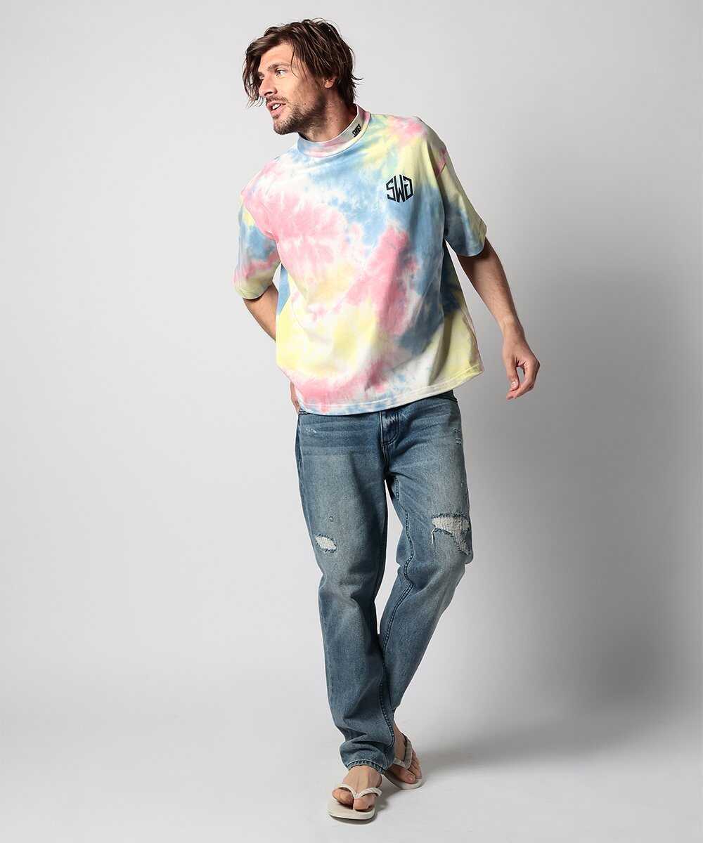タイダイ モックネックTシャツ