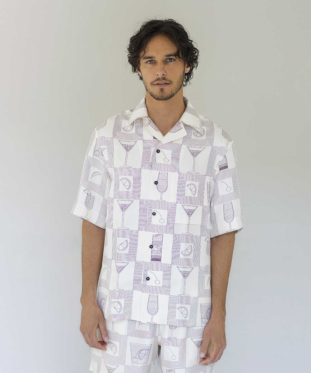 【先行販売】オープンカラー リゾート柄シャツ フェデリコ・シャツ