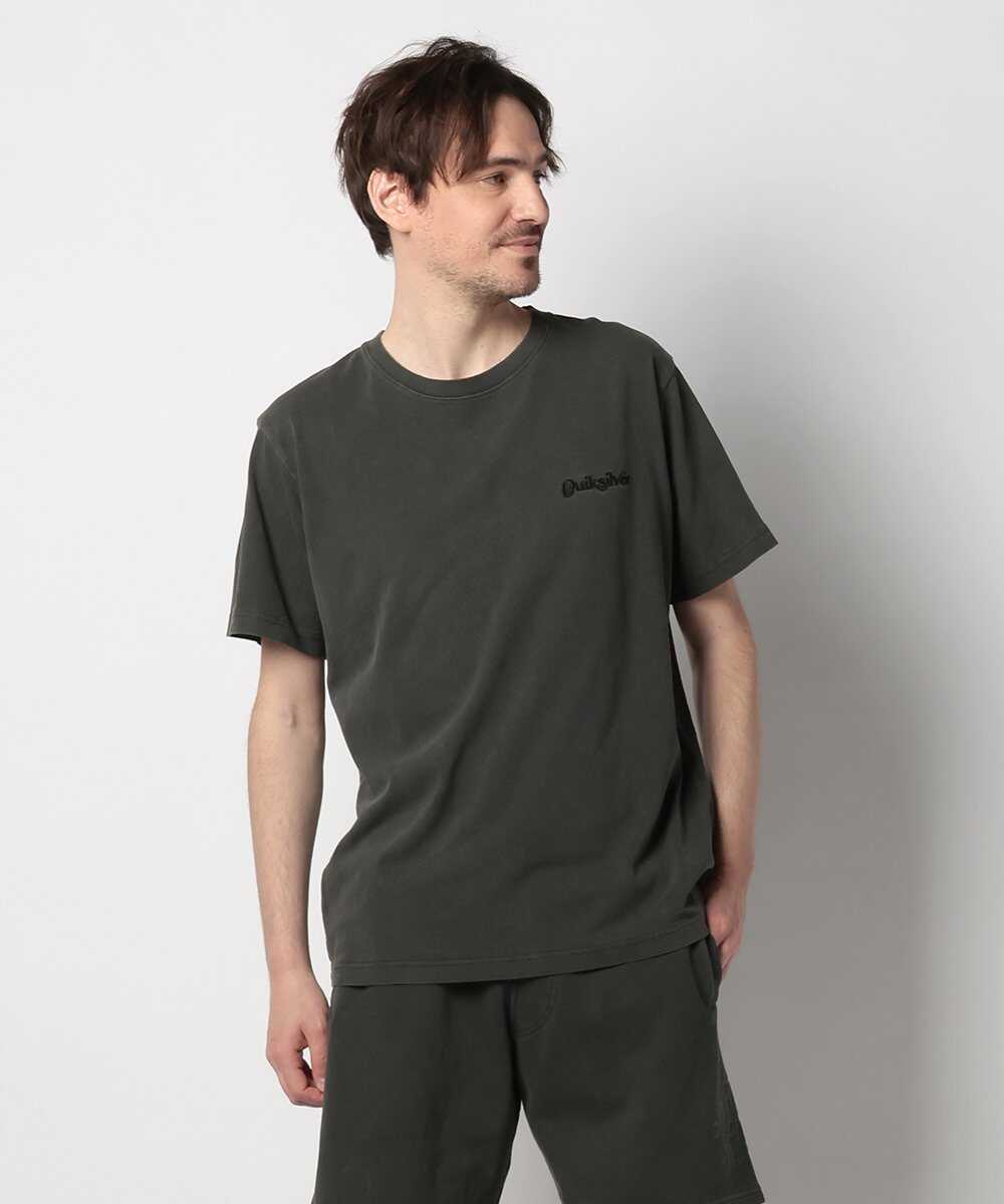 USコットン天竺素材 ロゴ刺繍Tシャツ