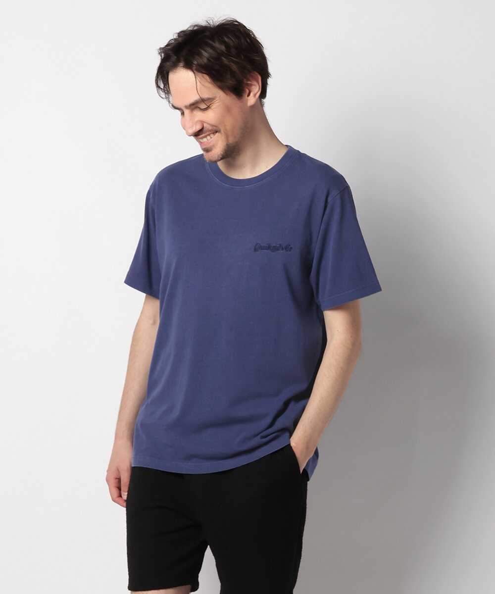 USコットン天竺素材 ロゴ刺繍Tシャツ