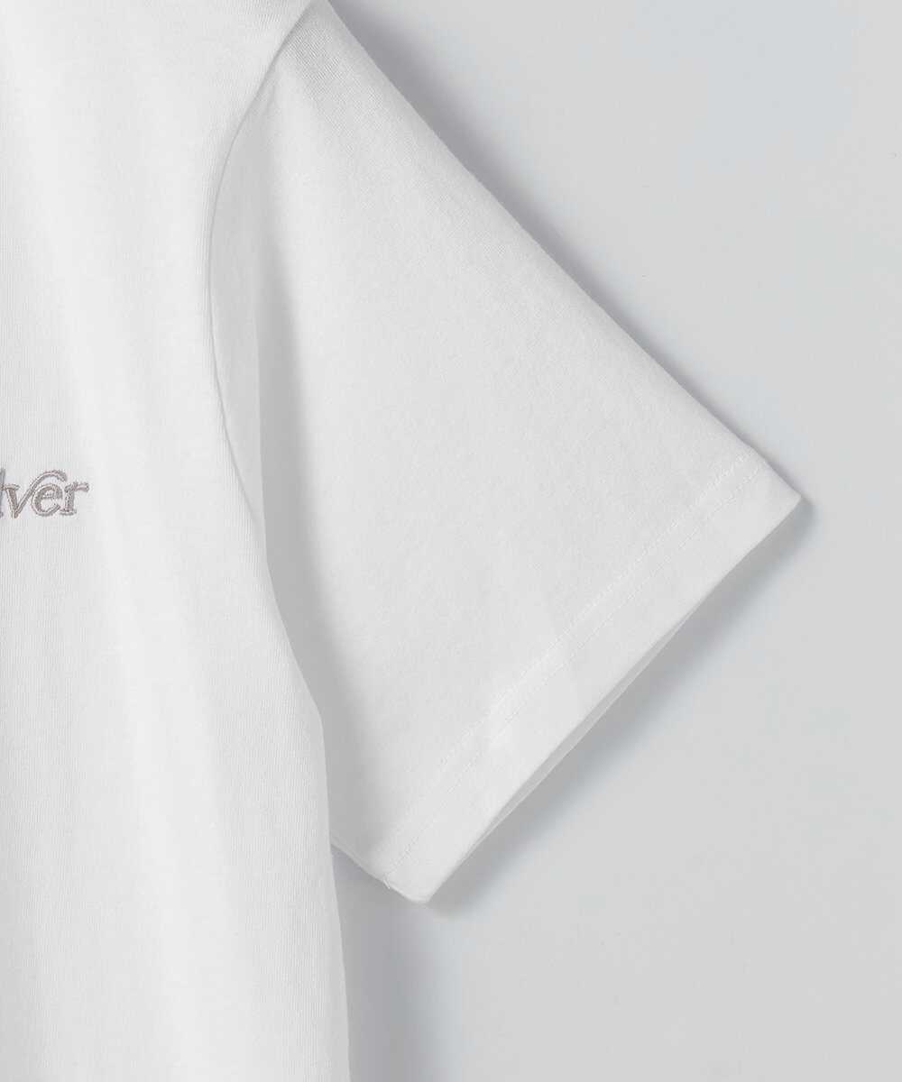 USコットン天竺素材 ロゴ刺繍Tシャツ