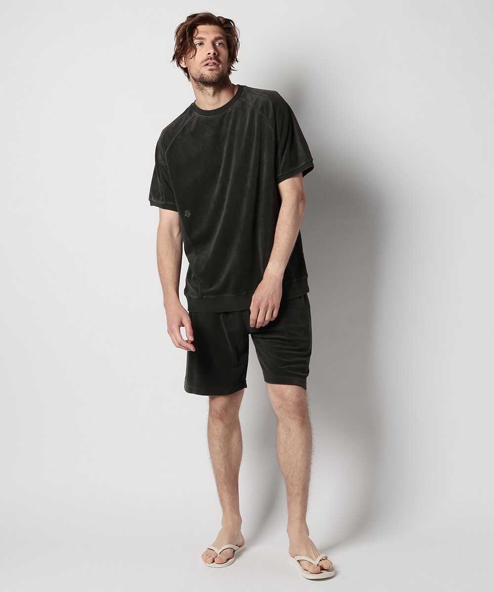 ピグメントダイ パイルセットアップTシャツ