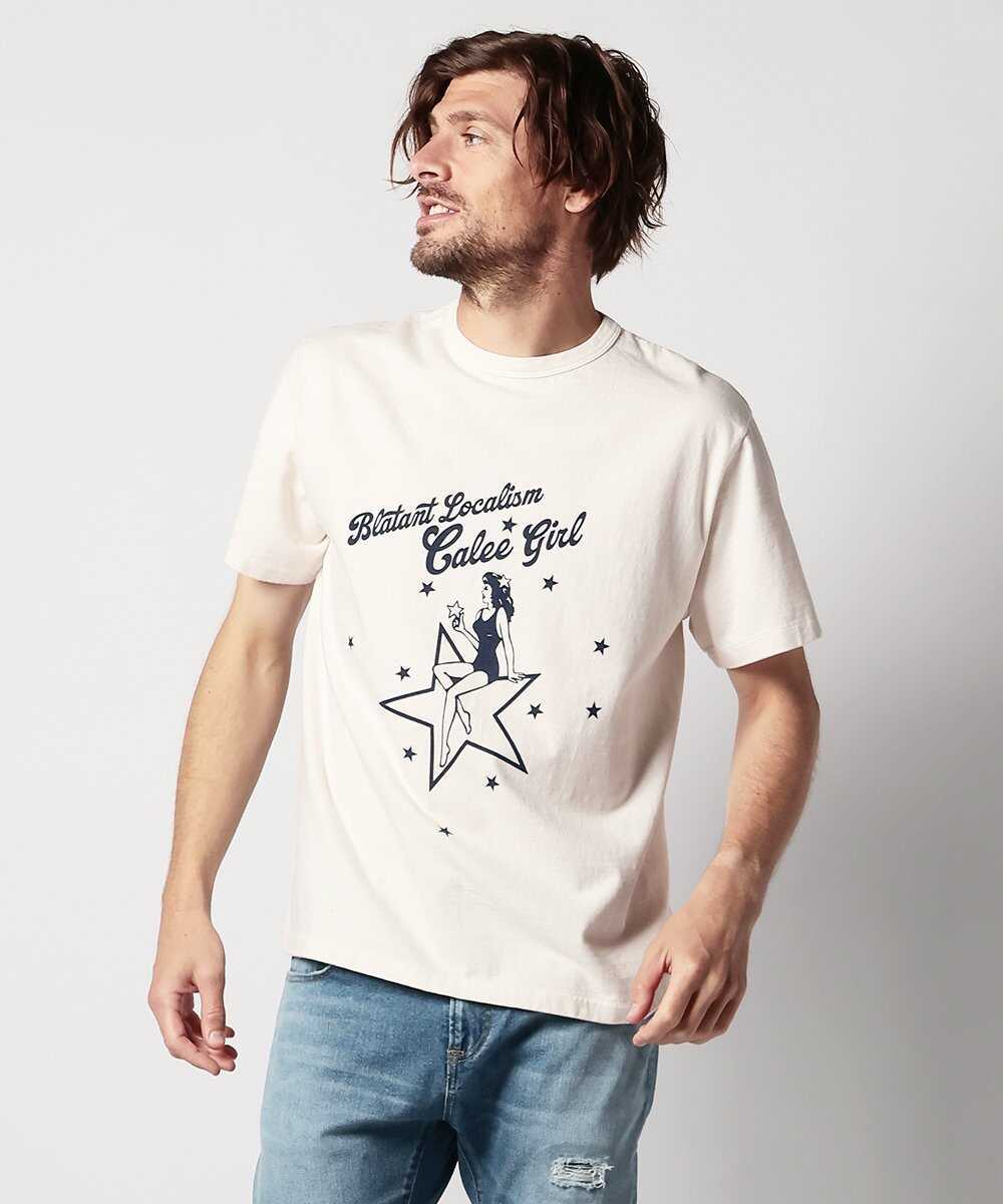バインダーネック キャリーガール ヴィンテージ風Tシャツ