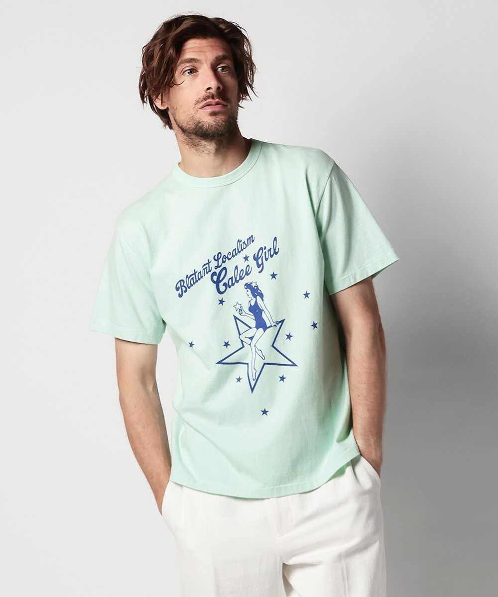 バインダーネック キャリーガール ヴィンテージ風Tシャツ