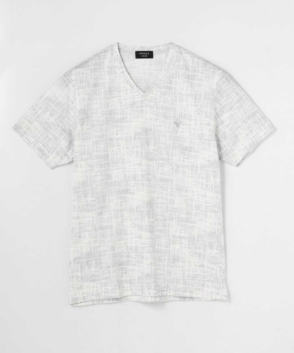 クラックカモフラ VネックTシャツ