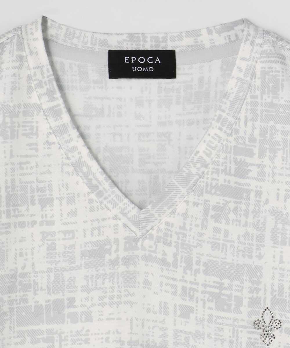 クラックカモフラ VネックTシャツ