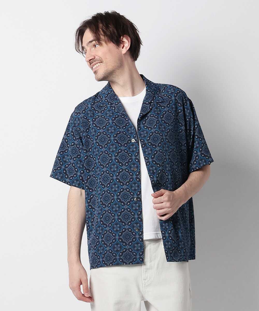 オーナメントプリント ショートスリーブシャツ
