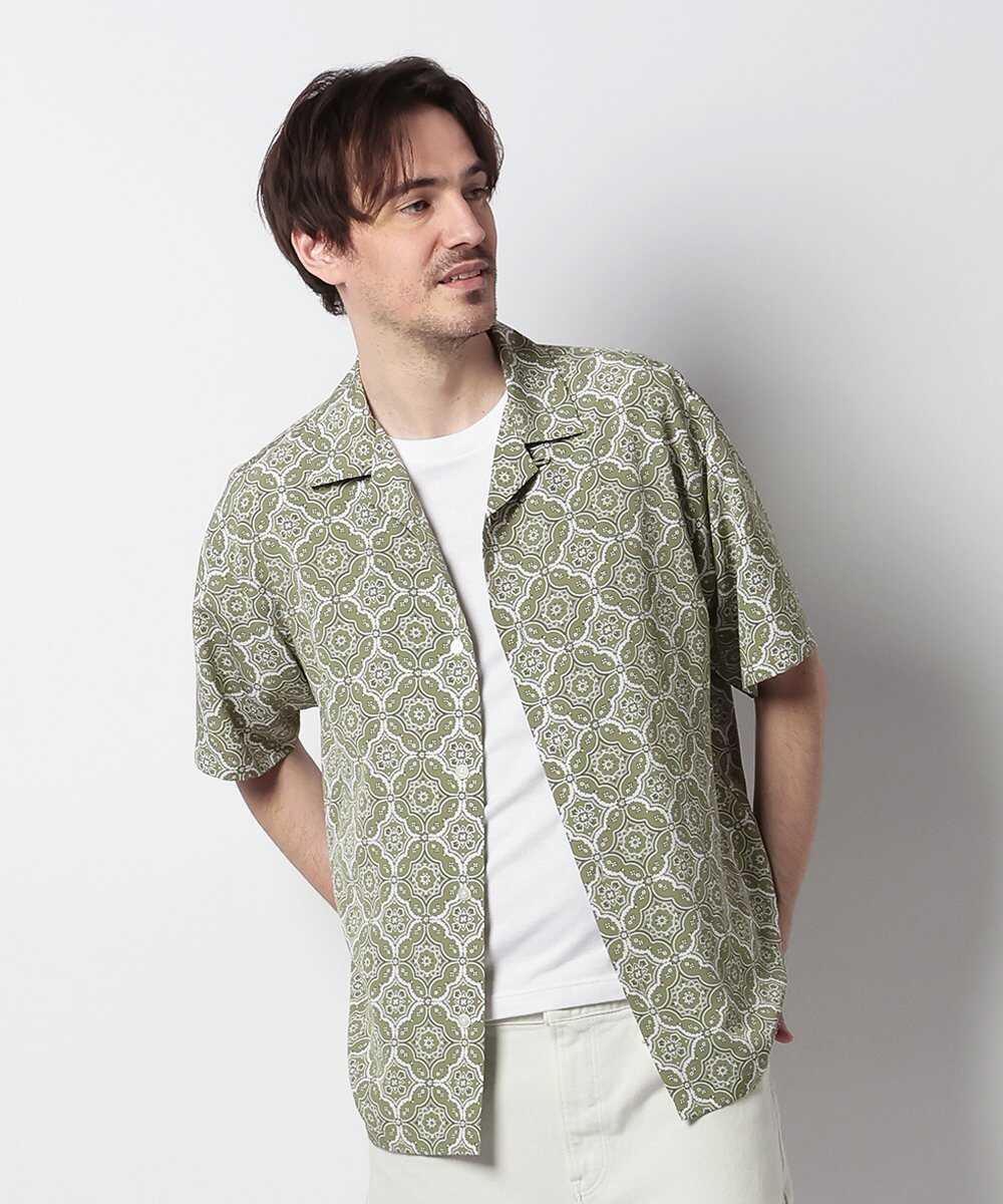 オーナメントプリント ショートスリーブシャツ