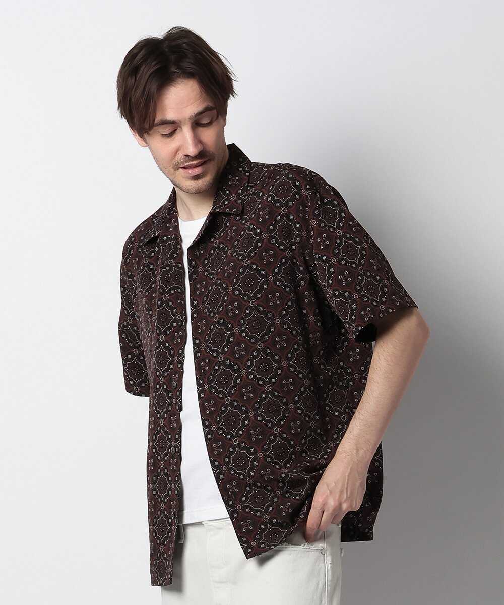 オーナメントプリント ショートスリーブシャツ