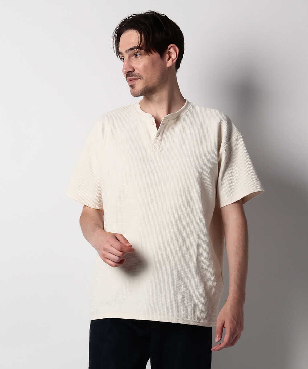 エアフレックス ワッフルヘンリーネックTシャツ