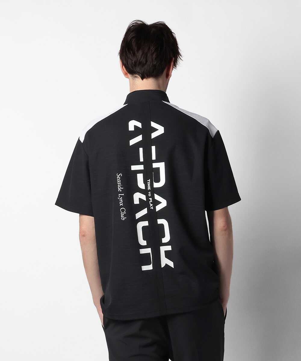 A-PACK スタンドカラーハーフジップTシャツ