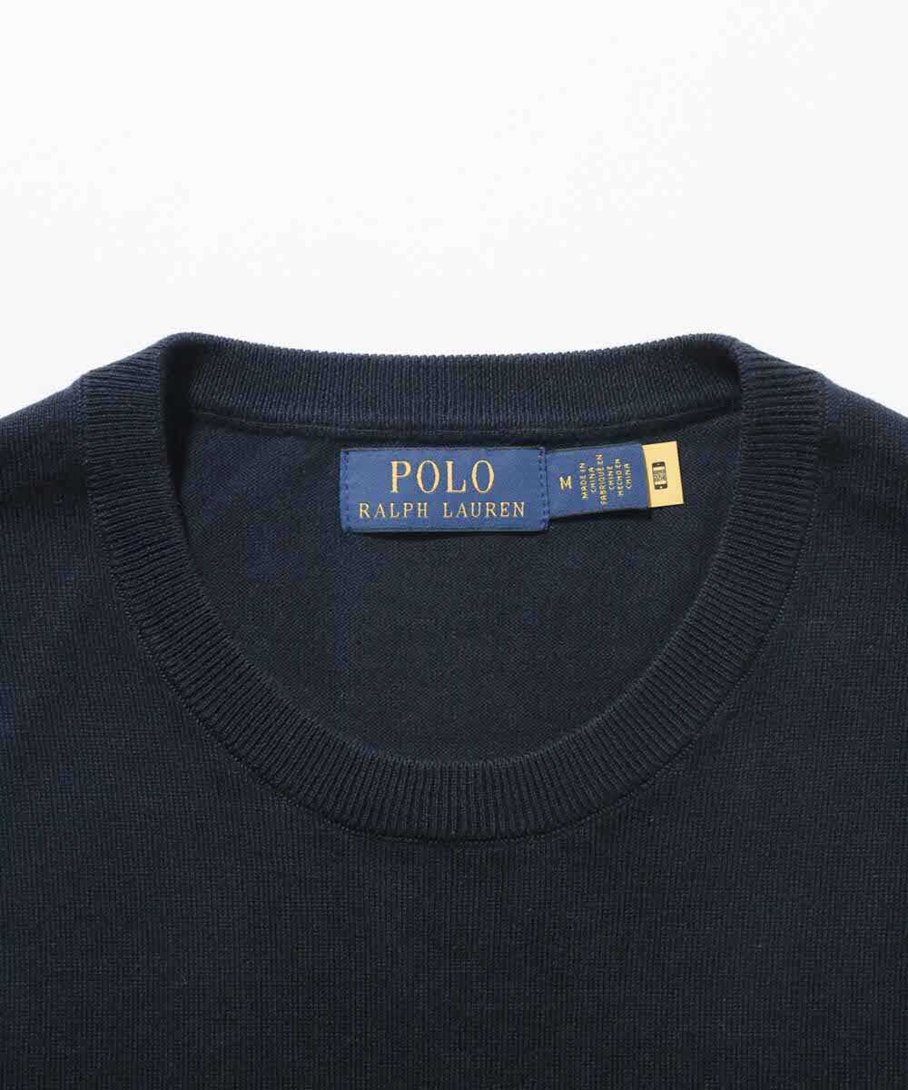 “ポロ ポニー”ロゴ刺繍 半袖コットンニットT